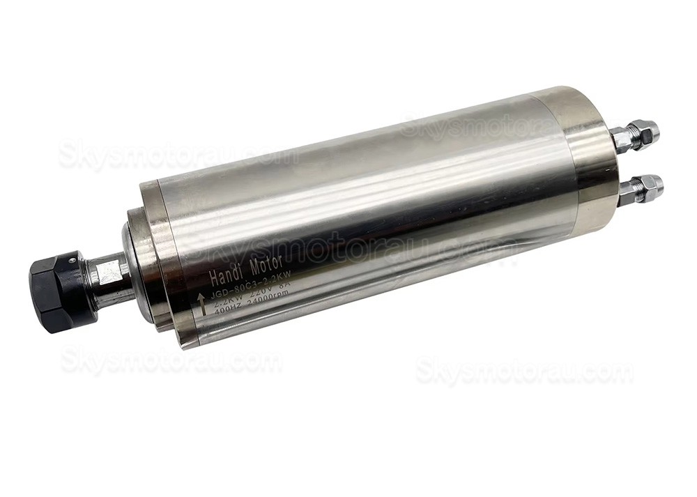 2.2kW Water Cooled Spindle Motor JGD-80C3-2.2KW ER20 Collet 110V/220V/380V 24000RPM 400Hz